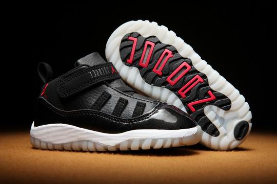 Nike Air Jordan 11 Kids Shoes Black-05 - Click Image to Close